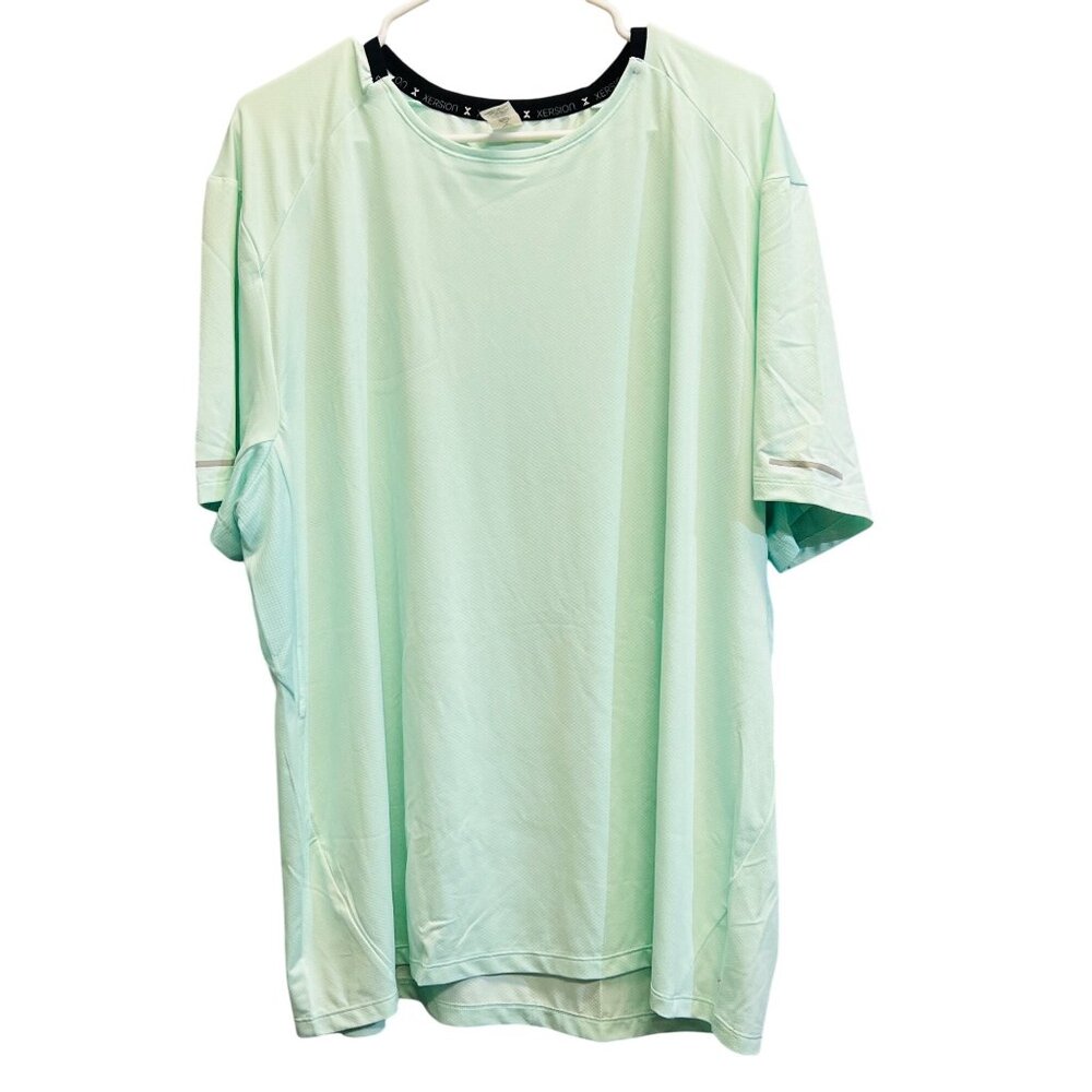 Xersion Mens Mint Green Performance T-Shirt XXL 88% Polyester 12% Spandex
